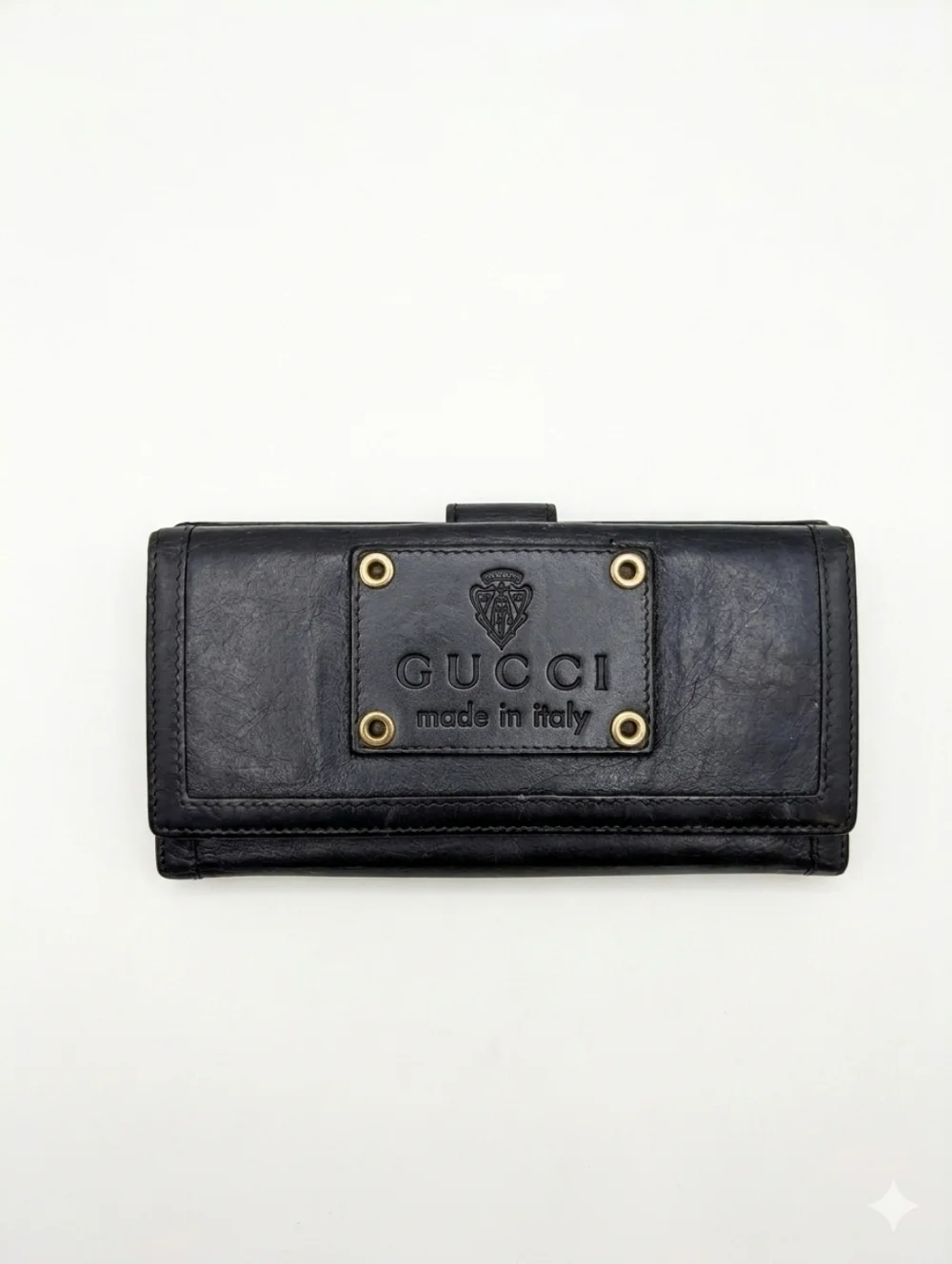 Gucci Vintage, Rare Navy Leather Wallet EUC w/ COA! - Picture 1 of 14
